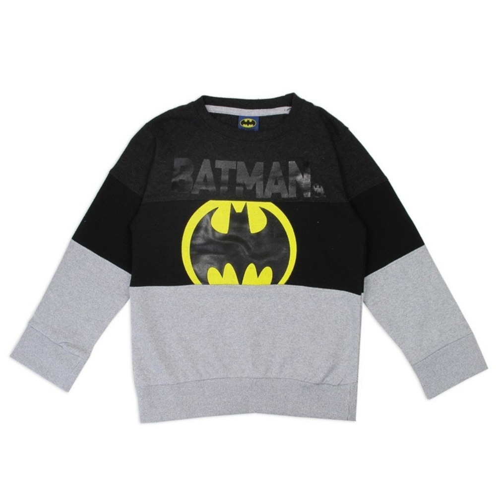 Boys batman 4-7 color block sweatshirt